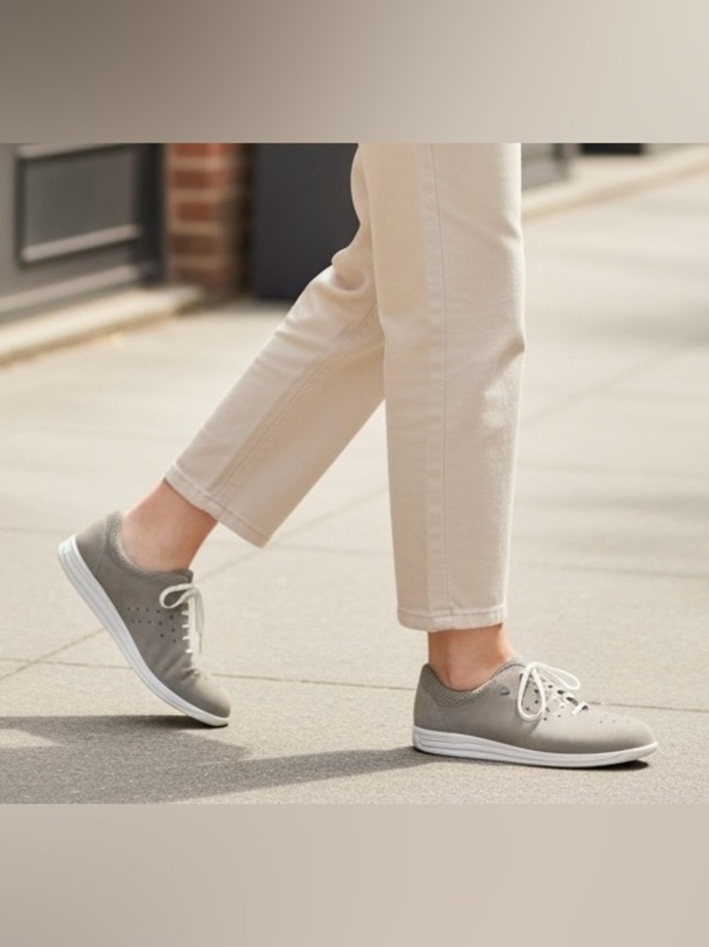Finn Comfort Sneakers Suede Lace Up Tan Taupe Shoes Women’s Size US 7.5, UK 5